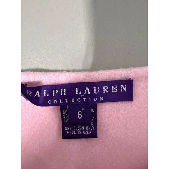 Ralph Lauren Collection Pencil Skirt Wool Angora Cashmere Size 6 Purple Label